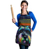 Schnauzer Design Colorful Background Aprons - Inspired Collection