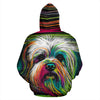 Maltese Design All Over Print Colorful Background Zip-Up Hoodies - Inspired Collection