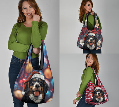 Bernese Mountain Dog Design 3 Pack Grocery Bags - 2023 Christmas / Holiday Collection