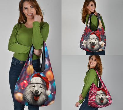 Samoyed Design 3 Pack Grocery Bags - 2023 Christmas / Holiday Collection