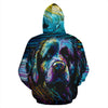 Newfoundland Dog (Newfie) Design All Over Print Colorful Background Zip-Up Hoodies - Inspired Collection