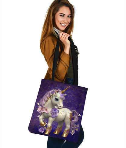 Cute Baby Unicorn Design Tote Bags - Imagination Collection