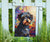 Yorkiepoo Stained Glass Design Garden and House Flags
