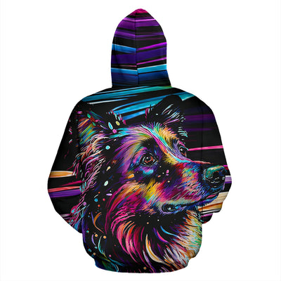 Australian Terrier Design All Over Print Colorful Background Zip-Up Hoodies - Inspired Collection