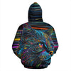 Cat Design All Over Print Colorful Background Zip-Up Hoodies - Inspired Collection