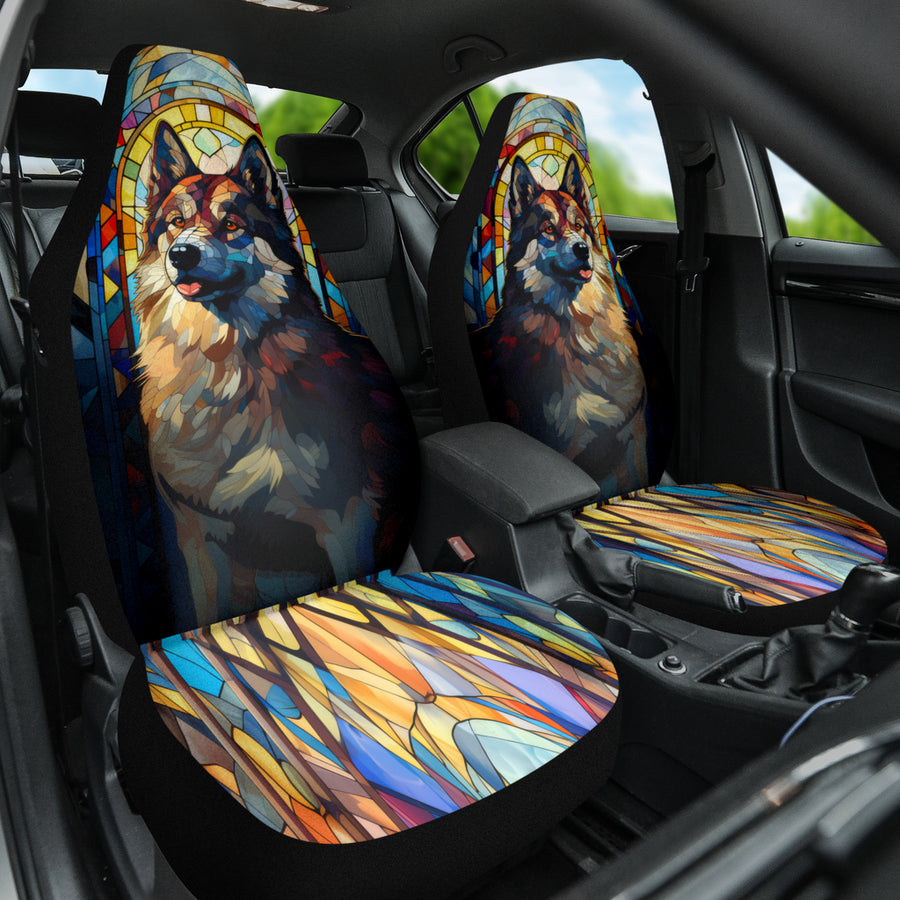Akita Stained Glass Design Car Seat Covers