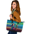 Labrador Design Large Leather Tote Bag - Inspired Collection