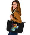 Jack Russell Terrier Design Large Leather Tote Bag - Inspired Collection