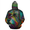 Schnauzer Design All Over Print Colorful Background Zip-Up Hoodies - Inspired Collection