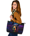 Cocker Spaniel Design Large Leather Tote Bag - Inspired Collection
