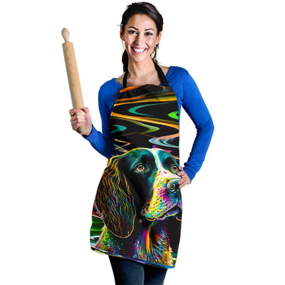 Springer Spaniel Design Colorful Background Aprons - Inspired Collection