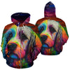 Cockapoo Design All Over Print Colorful Background Zip-Up Hoodies - Inspired Collection