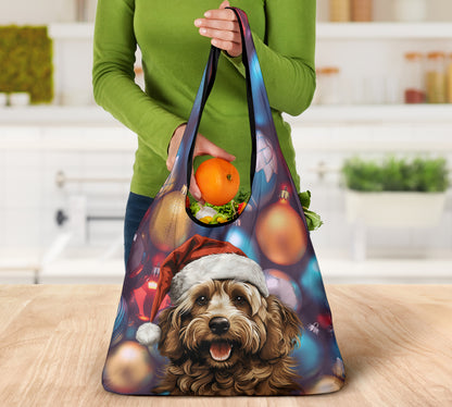 Cockapoo Design 3 Pack Grocery Bags - 2023 Christmas / Holiday Collection