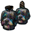 Havanese Design All Over Print Colorful Background Zip-Up Hoodies - Inspired Collection