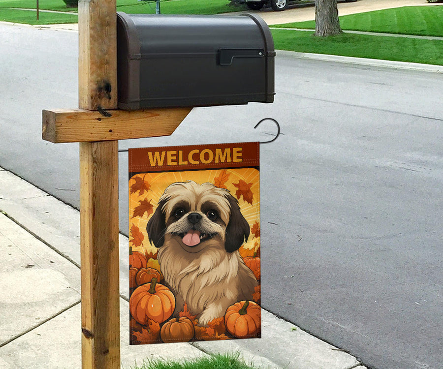 Pekingese Design Garden and House Flags - 2023 Fall Collection