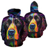 Cocker Spaniel Design All Over Print Colorful Background Zip-Up Hoodies - Inspired Collection