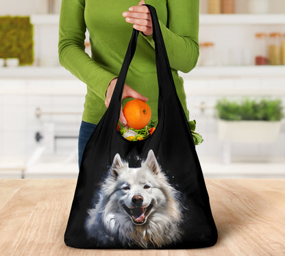 Samoyed Watercolor Design 3 Pack Grocery Bags