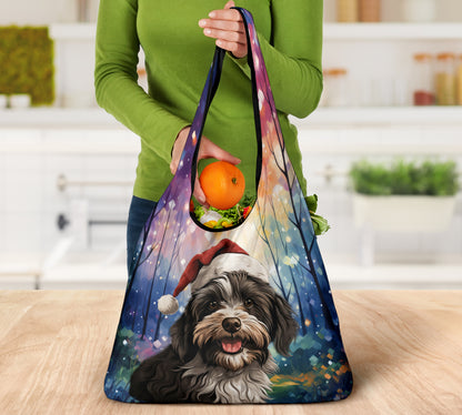 Havanese Design 3 Pack Grocery Bags - 2023 Holiday - Christmas Print