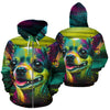 Chihuahua Design All Over Print Colorful Background Zip-Up Hoodies - Inspired Collection