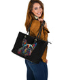 French Bulldog Design Large Leather Tote Bag - Inspired Collection