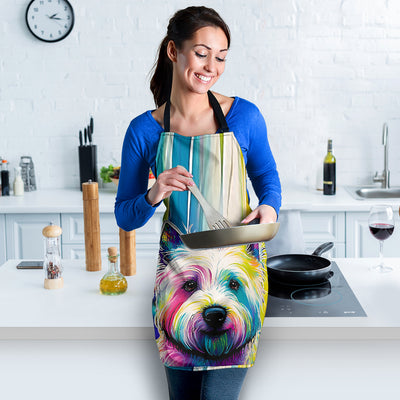 Westie Design Colorful Background Aprons - Inspired Collection
