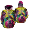 Yorkshire Terrier (Yorkie) Design All Over Print Colorful Background Zip-Up Hoodies - Inspired Collection