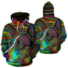 Basenji Design All Over Print Colorful Background Zip-Up Hoodies - Inspired Collection