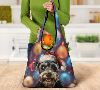 Schnauzer Design 3 Pack Grocery Bags - 2023 Christmas / Holiday Collection