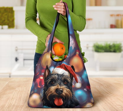 Scottish Terrier Design 3 Pack Grocery Bags - 2023 Christmas / Holiday Collection