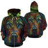 Rhodesian Ridgeback Design All Over Print Colorful Background Zip-Up Hoodies - Inspired Collection