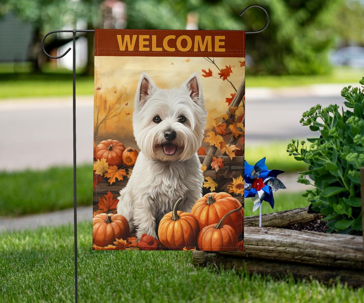 Westie Design Garden and House Flags - 2023 Fall Collection