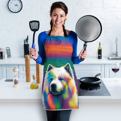 Samoyed Design Colorful Background Aprons - Inspired Collection