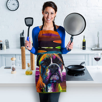 Boxer Design Colorful Background Aprons - Inspired Collection