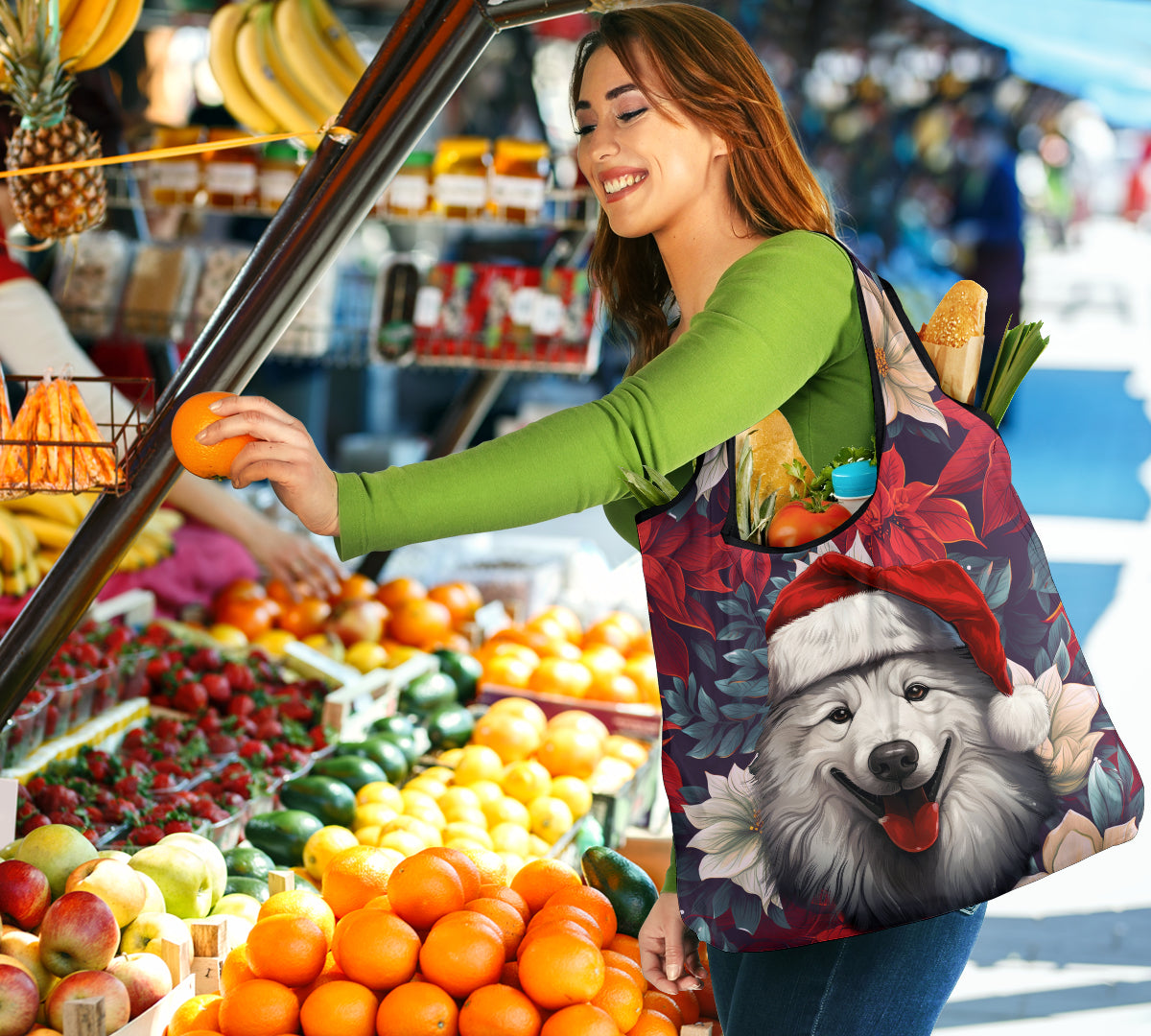 Samoyed Design 3 Pack Grocery Bags - 2023 Christmas / Holiday Collection