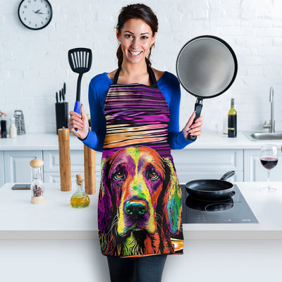 Irish Setter Design Colorful Background Aprons - Inspired Collection
