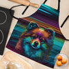 Pomeranian Design Colorful Background Aprons - Inspired Collection