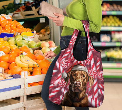 Vizsla Design 3 Pack Grocery Bags - 2023 Christmas / Holiday Collection