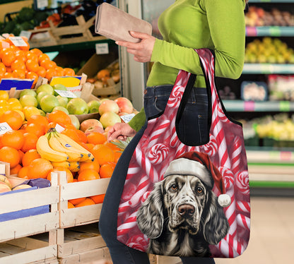 English Setter Design 3 Pack Grocery Bags - 2023 Christmas / Holiday Collection