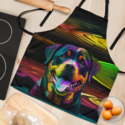 Rottweiler Design Colorful Background Aprons - Inspired Collection