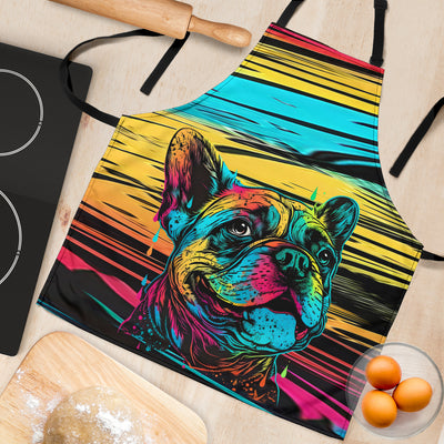 French Bulldog Design Colorful Background Aprons - Inspired Collection