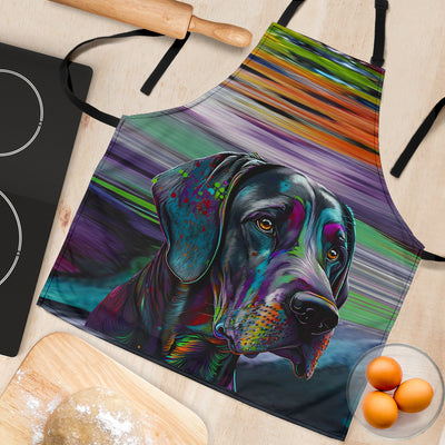Weimaraner Design Colorful Background Aprons - Inspired Collection