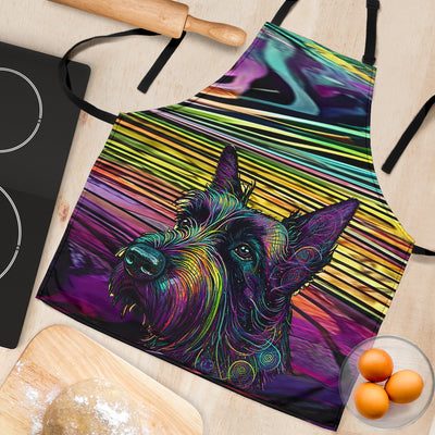 Scottish Terrier Design Colorful Background Aprons - Inspired Collection