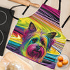 Yorkshire Terrier (Yorkie) Design Colorful Background Aprons - Inspired Collection