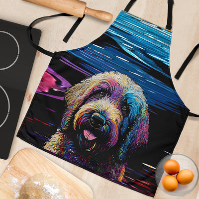 Labradoodle Design Colorful Background Aprons - Inspired Collection