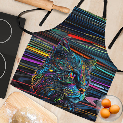 Cat Design Colorful Background Aprons - Inspired Collection