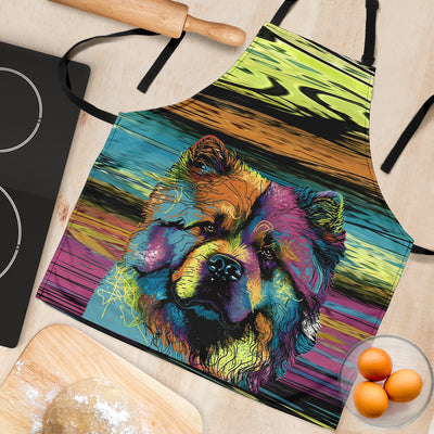 Chow Chow Design Colorful Background Aprons - Inspired Collection