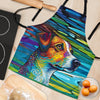 Jack Russell Terrier Design Colorful Background Aprons - Inspired Collection