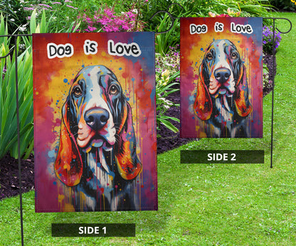 Basset Hound Design Garden Flag and House Flags - Summer 2023 Collection