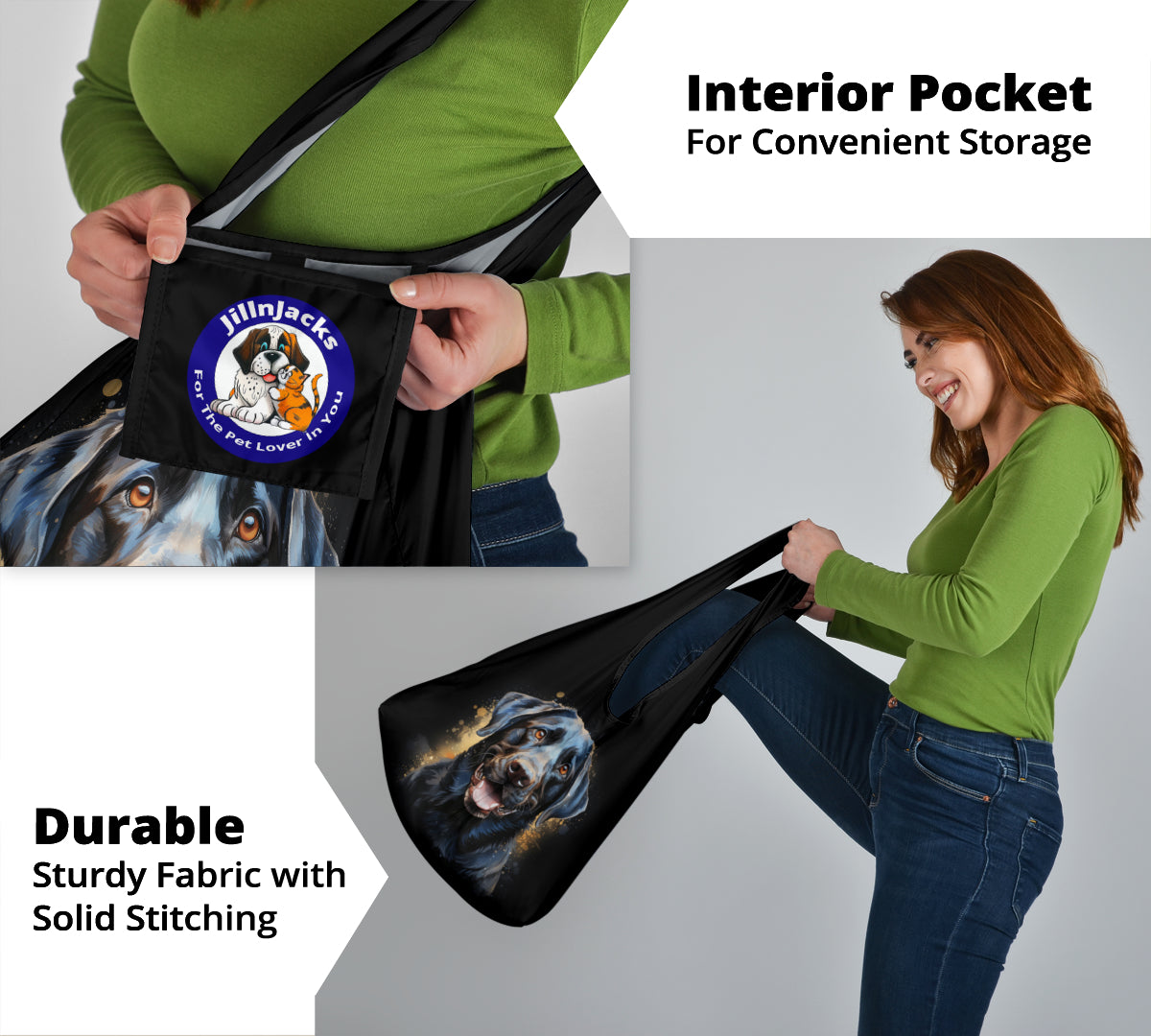 Labrador Watercolor Design 3 Pack Grocery Bags