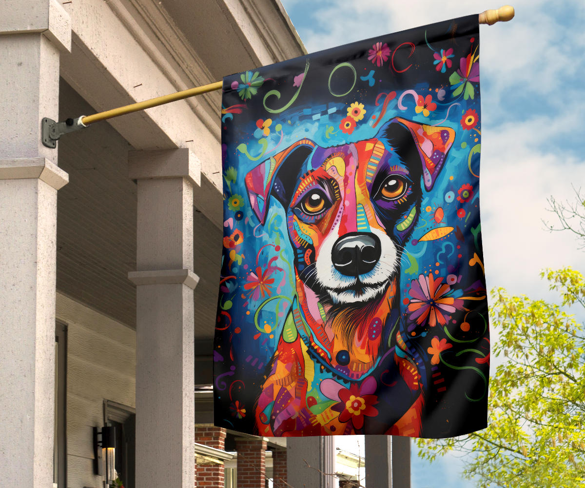 Jack Russell Terrier Design Garden Flag and House Flags - Summer 2023 Collection